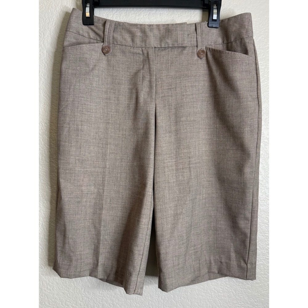 Worthington Womens 8 Shorts Tan Brown Modern Fit Knee Length Professional Office